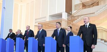 President Ilham Aliyev, OTS Informal Summit participants attend groundbreaking ceremony of Turkic Civilization Center