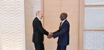 President Ilham Aliyev met with delegation led by President of Kenya