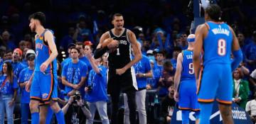 Wembanyama powers Spurs past Thunder in 2OT to open West finals