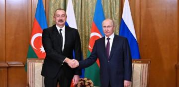 Russian President Vladimir Putin congratulates President Ilham Aliyev on Independence Day 