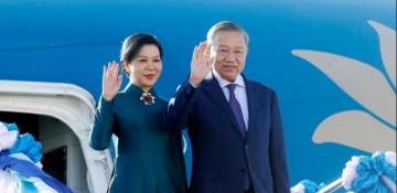 Vietnam's To Lam arrives in Singapore on state visit