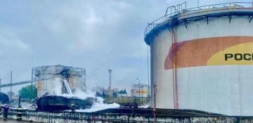 Ukraine drones hit southern Russia port and oil depot