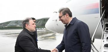 Serbian President Vucic arrives in Azerbaijan