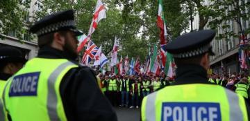 London police arrest over 40 during rival protest operation