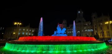 Madrid’s iconic Cibeles Fountain illuminated in Azerbaijani flag colors -  PHOTOS 