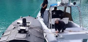 Ukrainian Magura naval drone found off Greece by fishermen