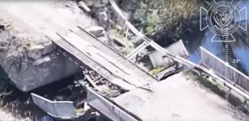 Mined crossing destroyed in Ukraine's Kharkiv -  VIDEO 