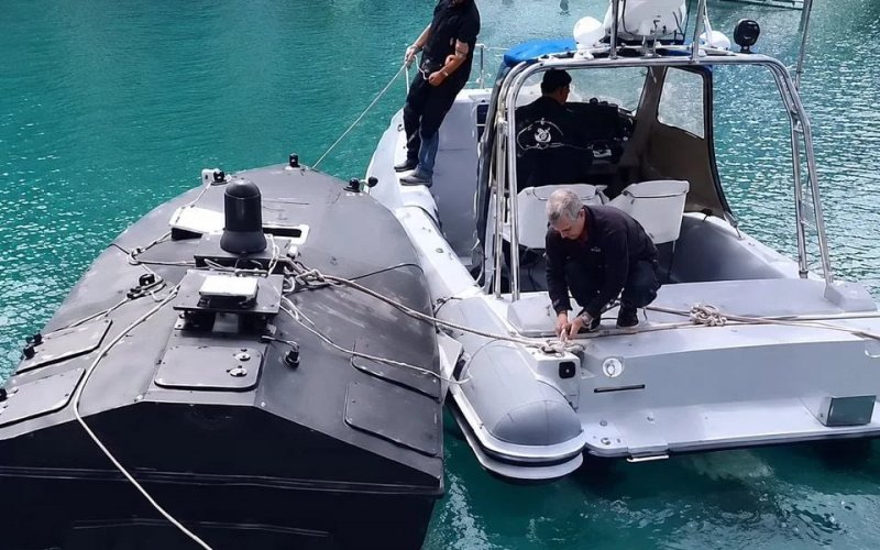 Ukrainian Magura naval drone found off Greece by fishermen