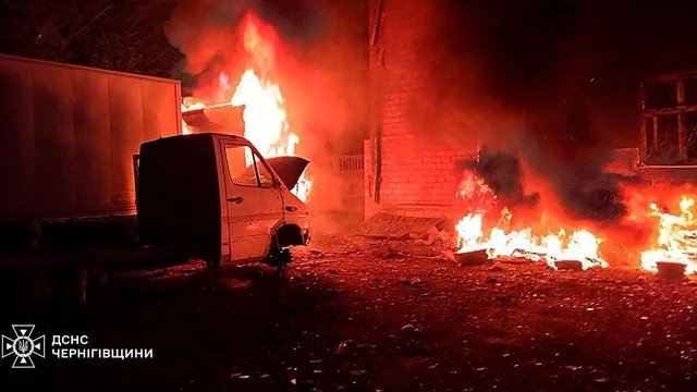 Drone strikes hit Chernihiv region 43 times, leaving civilians wounded and infrastructure damaged