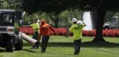 Trump’s birthday celebration sees White House lawn converted into UFC arena
