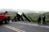 11 dead after bus veers off highway in western Mexico