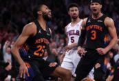 Knicks edge resilient 76ers in Game 2 to take commanding playoff series lead