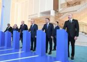 President Ilham Aliyev, OTS Informal Summit participants attend groundbreaking ceremony of Turkic Civilization Center