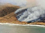 California’s largest wildfire rages on Santa Rosa Island