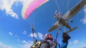 Miracle survival: Plane hits paraglider mid-air -  VIDEO 
