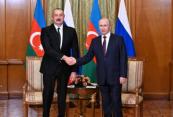 Russian President Vladimir Putin congratulates President Ilham Aliyev on Independence Day 