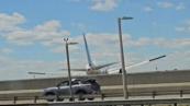 United Airlines jet strikes truck and light pole during Newark landing approach -  VIDEO 
