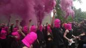 Pussy Riot storms Russian pavilion at Venice Biennale with smoke protest over Ukraine war