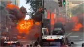 Massive explosion erupts after vehicle ignites near Wall Street -  VIDEO 