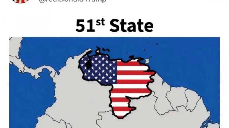 Trump shares image depicting Venezuela as the 51st U.S. state