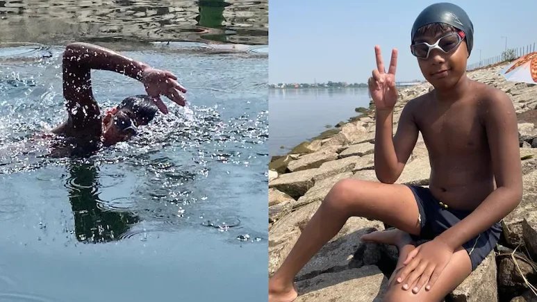Youngest ever: 7-year-old swims 29km from Sri Lanka to India -  VIDEO 