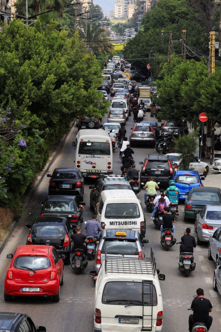 News about -  In Photos:  People flee southern Beirut after Israel's Netanyahu order strikes