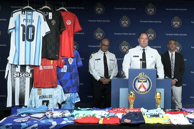 Toronto police seize $2.5 million worth of fake soccer gear ahead of World Cup 