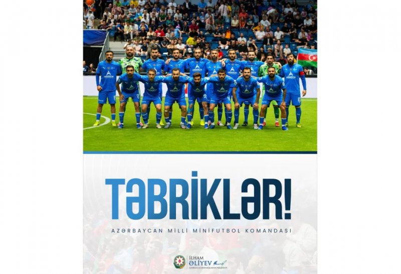 President Ilham Aliyev congratulates Azerbaijan national team on European title