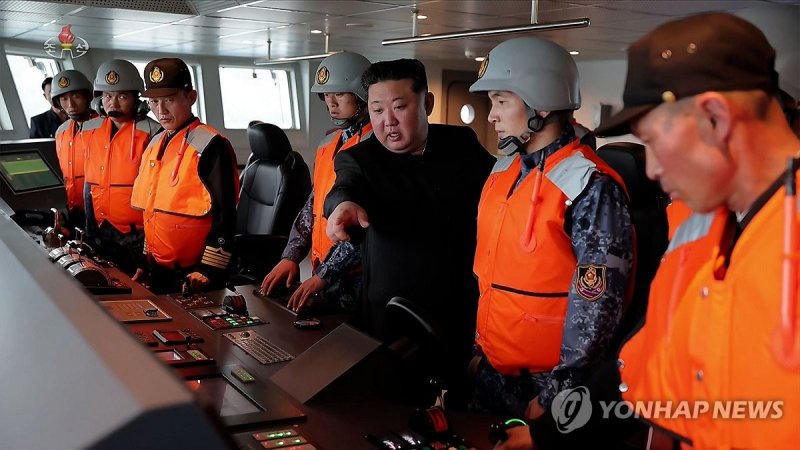 North Korea's Kim attends navigation test of key naval destroyer