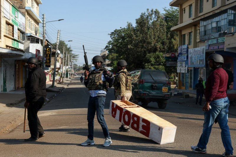 Kenyan police fire tear gas during protest