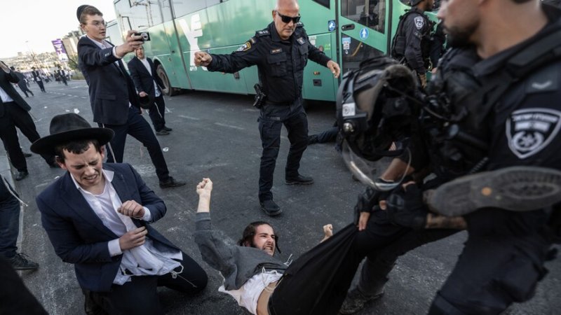 Clashes erupt in Jerusalem as ultra-Orthodox protests turn violent