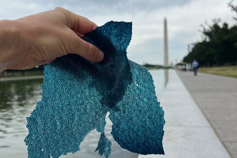 Blue paint is already peeling off Trump's $14M Lincoln Reflecting Pool
