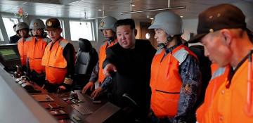 North Korea's Kim attends navigation test of key naval destroyer
