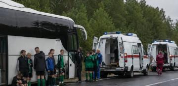 At least one dead as Ukrainian drone hits bus carrying Belarusian youth football team in Russia