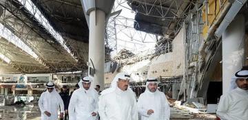 Kuwait PM inspects Iranian attack damage at Airport Terminal 1
