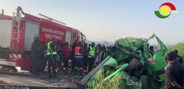 Ghana bus-truck collision kills 15, injures 25