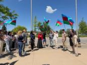 Azerbaijani flag hoisted at Niagara Falls