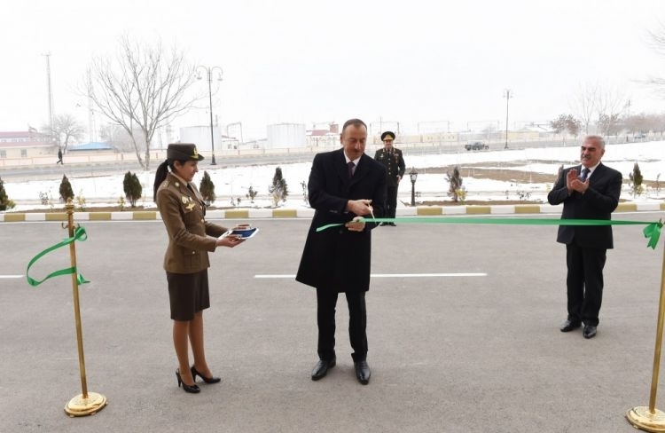 President attends opening of residential building for MES officers in Nakhchivan
