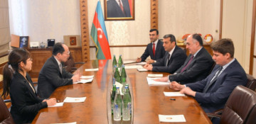 Azerbaijani FM meets outgoing Japanese Ambassador