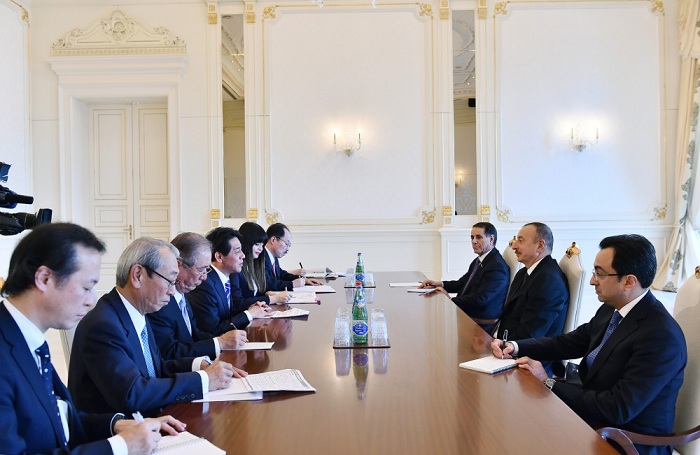 President Ilham Aliyev receives delegation led by Japanese State Minister