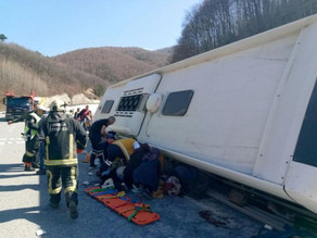 Five people killed, 35 injured in bus accident in Turkey