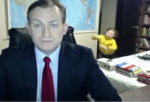 Children interrupt BBC News interview live - VIDEO
