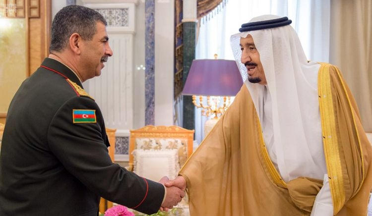 Defense Minister Zakir Hasanov meets Saudi King