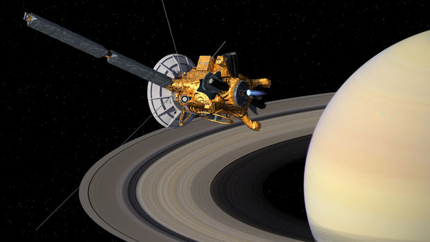 NASA image captures Earth between the rings of Saturn