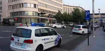 Man shot in Brussels rail station amid bomb belt claims