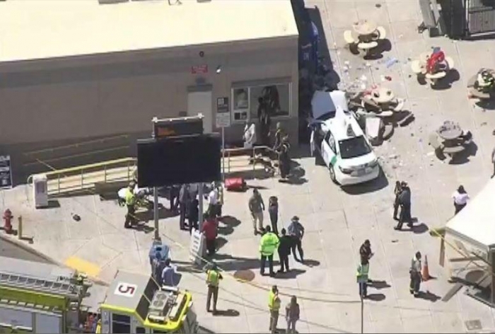 Vehicle ploughs into pedestrians near Boston airport