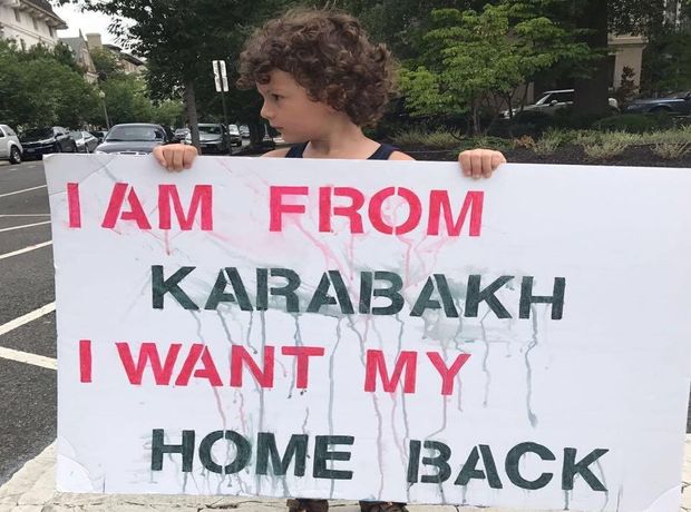 Protest action held in front of the Armenian Embassy in Washington - PHOTOS