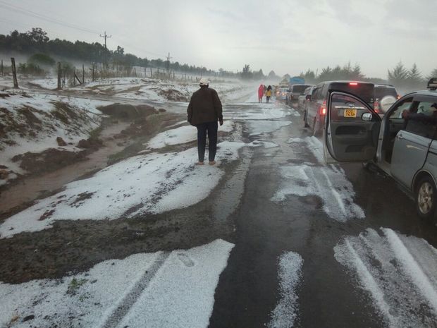 “Snow” falls in Kenya 