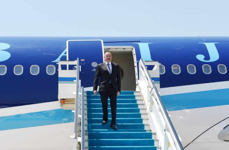 President Ilham Aliyev arrives in Turkey for a visit
