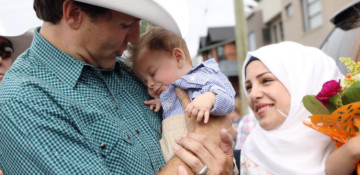 Justin Trudeau meets Syrian baby named after him